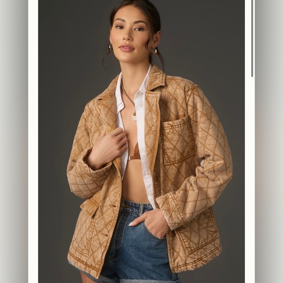 Young Fabulous & Broke Jackets & Blazers - Anthropologie Young Fabulous & Broke Walker Quilted Shacket Xsmall